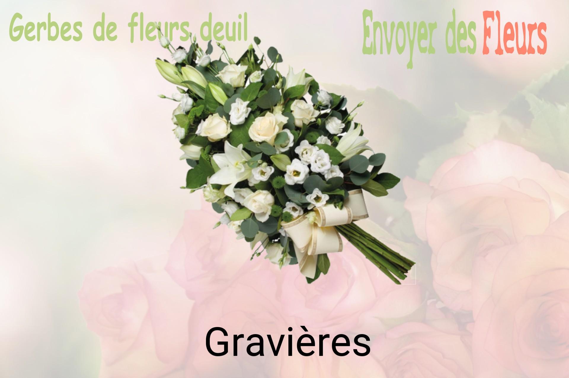 Gerbe de fleurs de deuil livrée à Gravières
